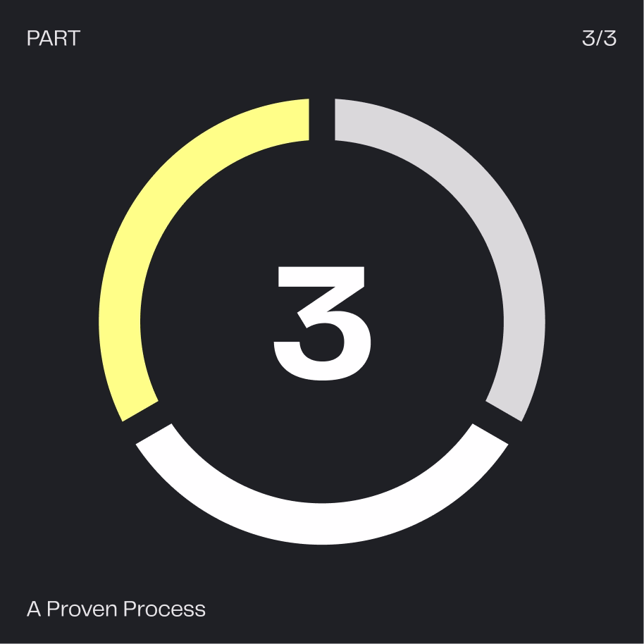 Image of a number 3 for a blog article series on research reports in B2B tech