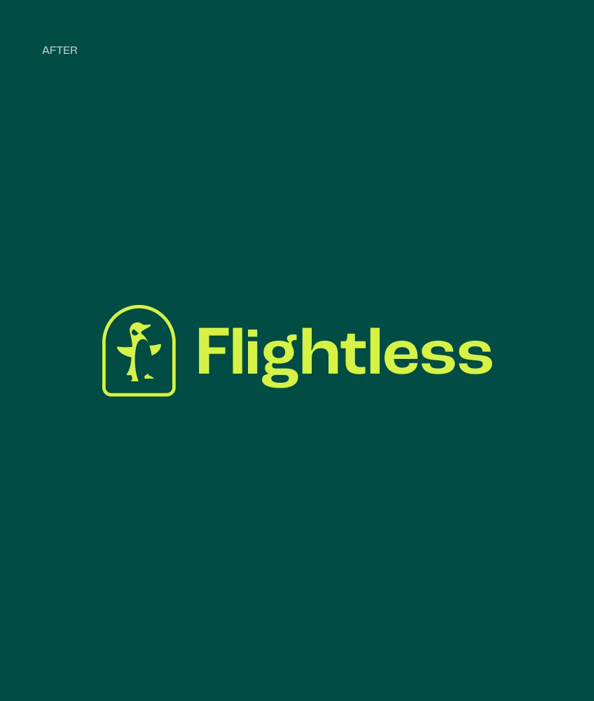 New Flightless logo - video production firm branding