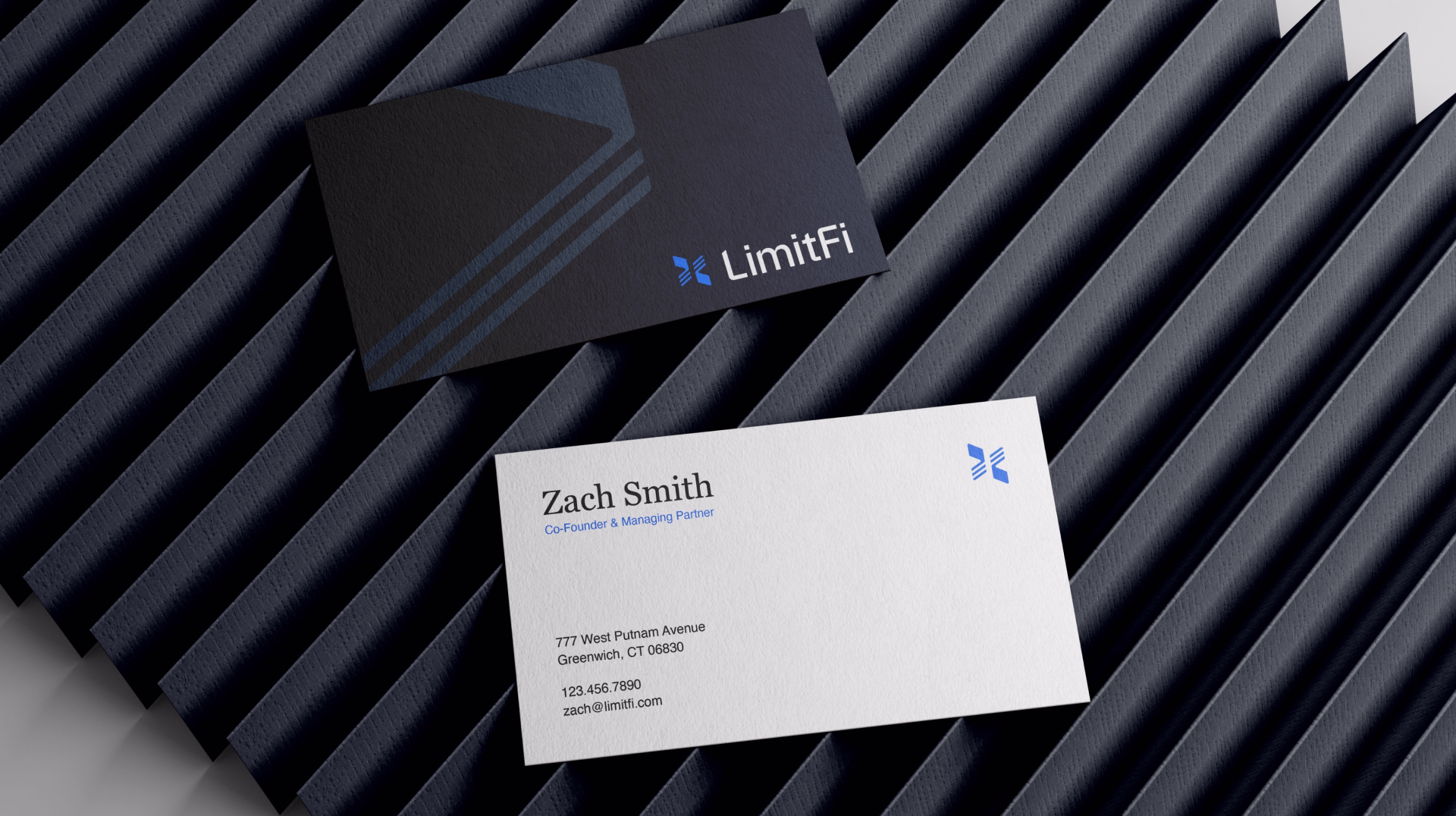Business card mockups - fintech branding case study