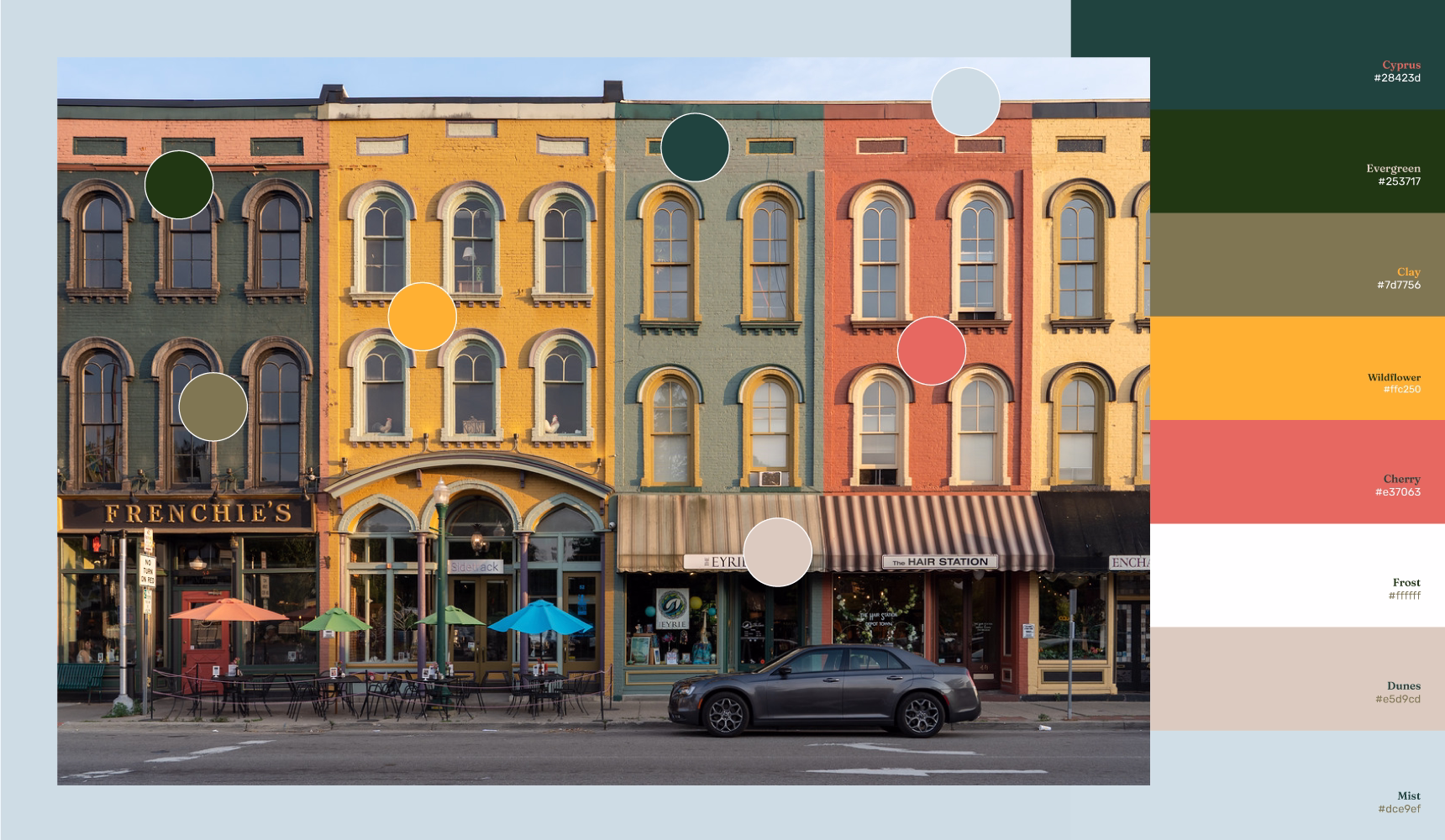 Yarrow color palette - real estate branding