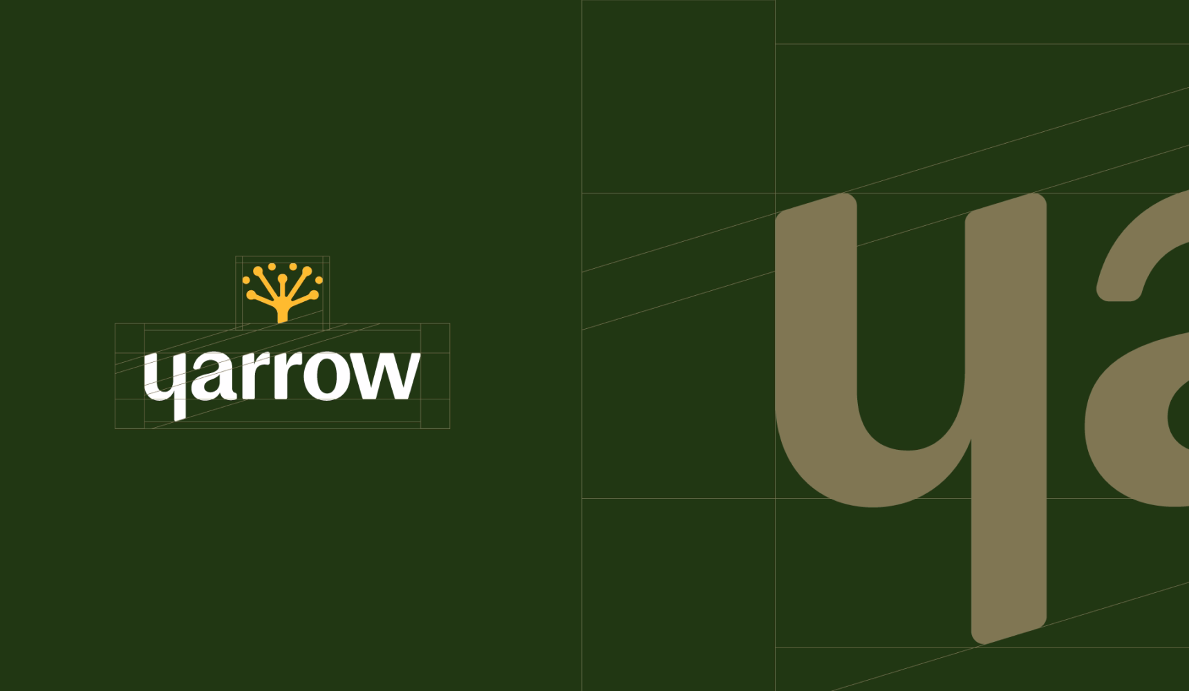 Yarrow real estate logo showing image masking shapes