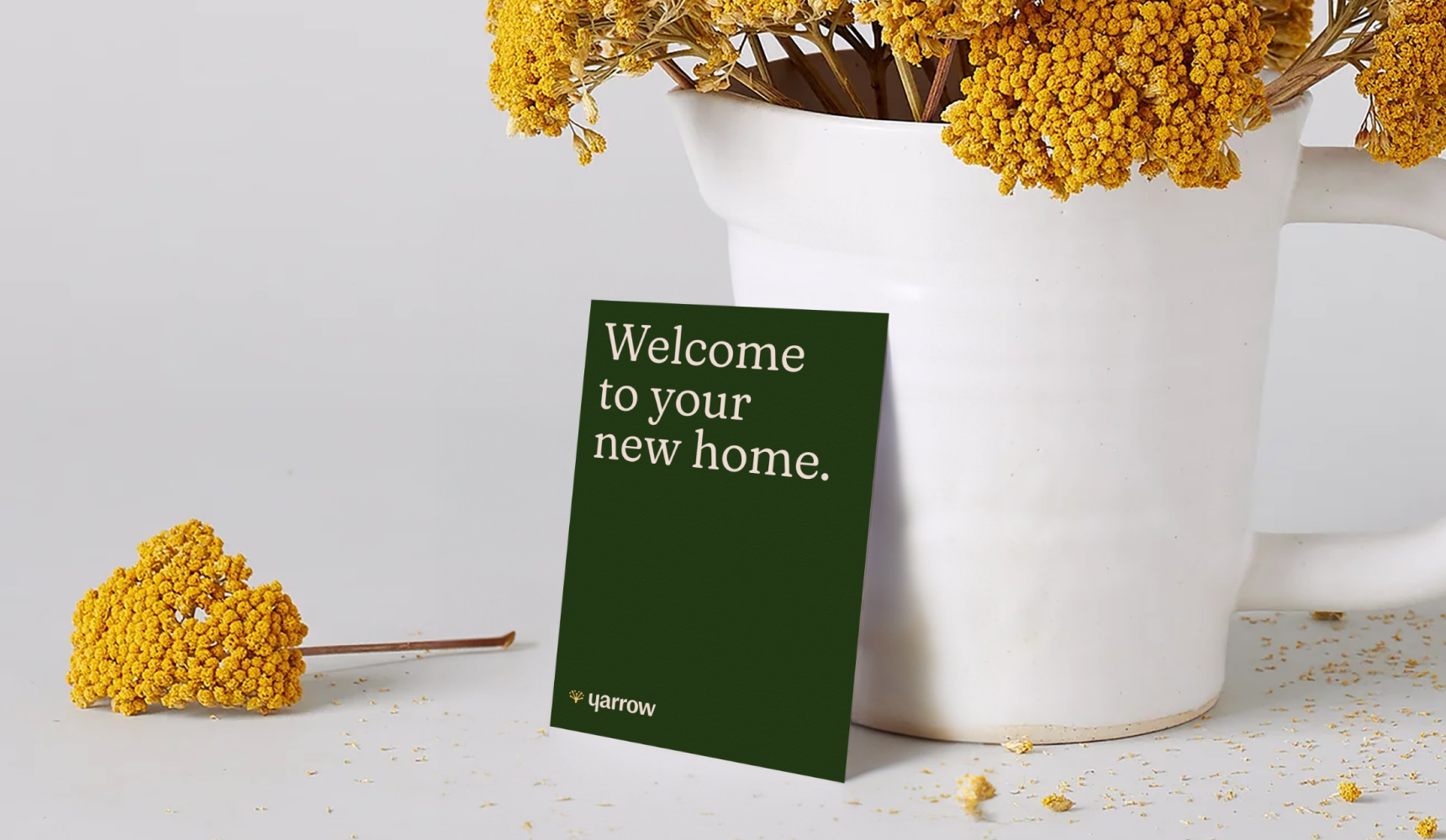 Yarrow welcome notecard - real estate branding