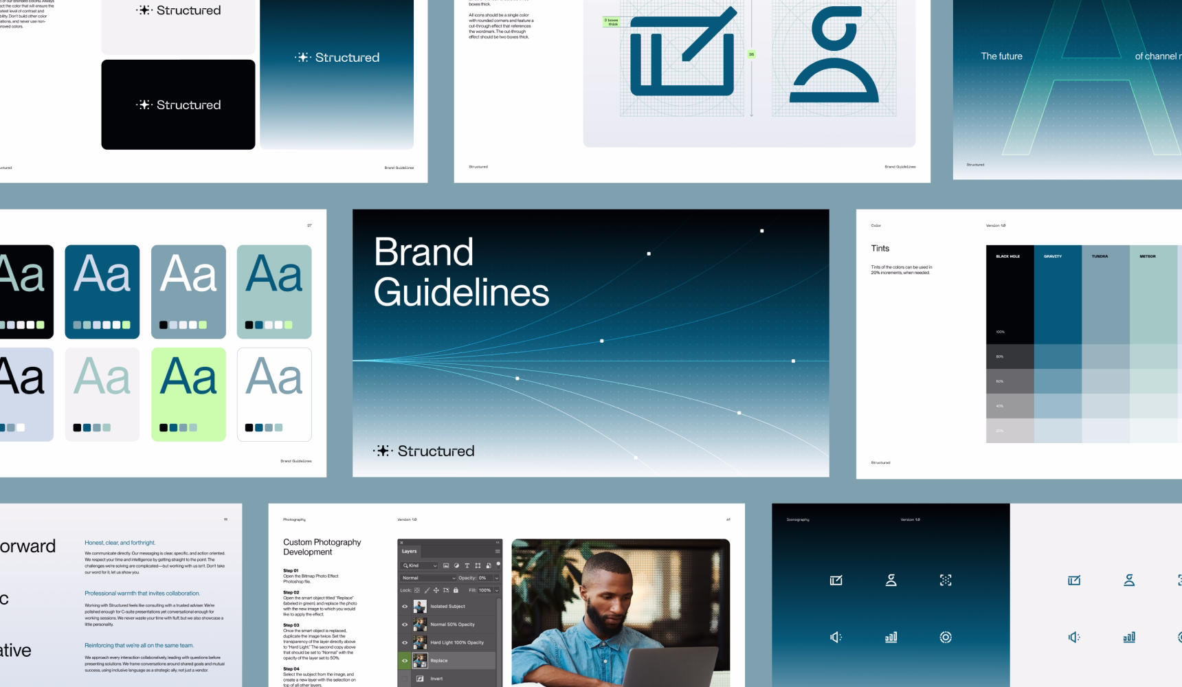 Brand guidelines for Structured - AI channel marketing