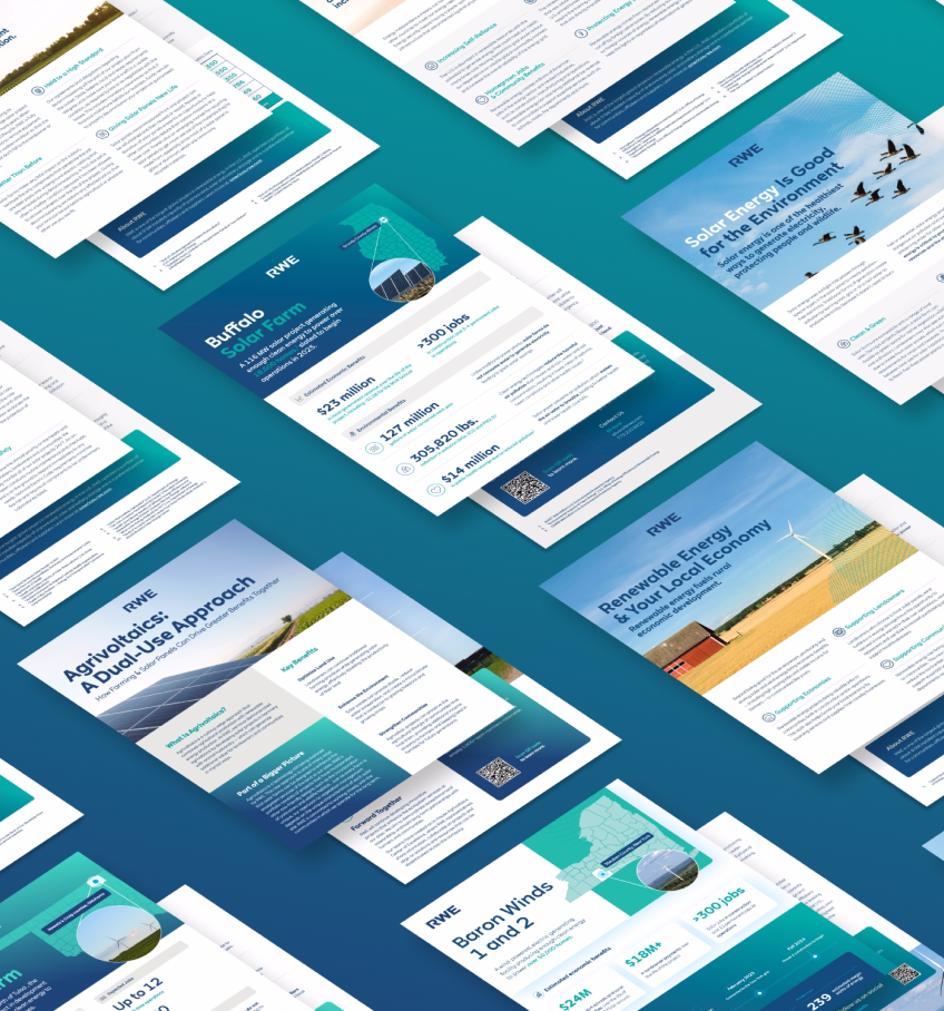 RWE fact sheets as part of creative retainer