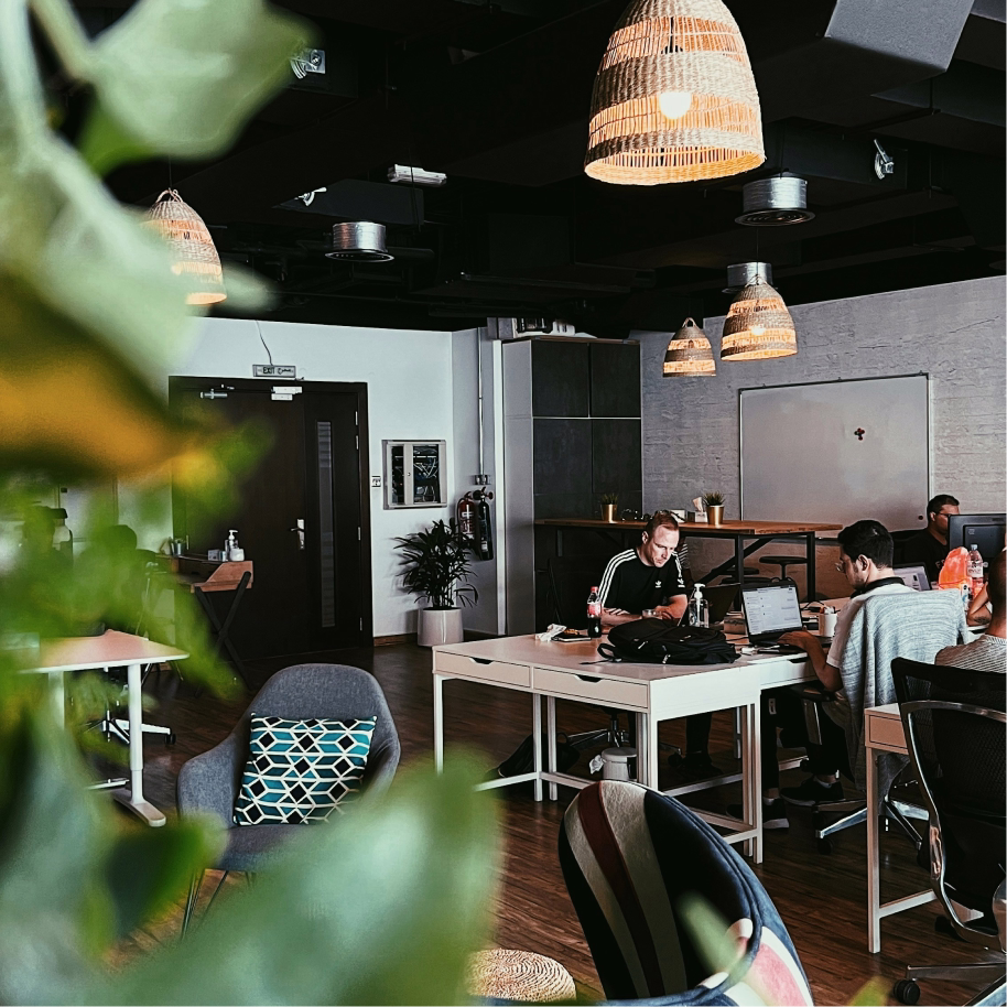 Image of creative marketers in a studio.